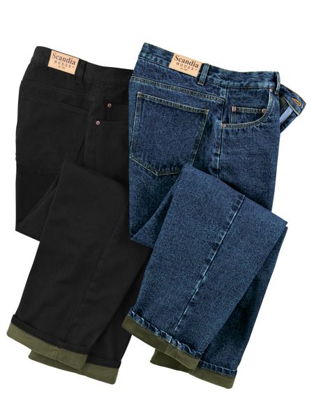 Scandia Woods Fleece-Lined Jeans for Men | Blair