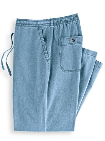 Scandia Woods Relaxed-Fit Denim Drawstring Pants