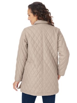 petite quilted car coat