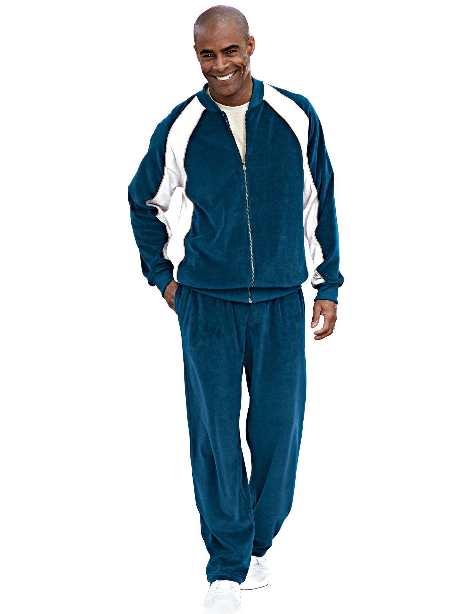 John Blair Velour Colorblock Jog Suit
