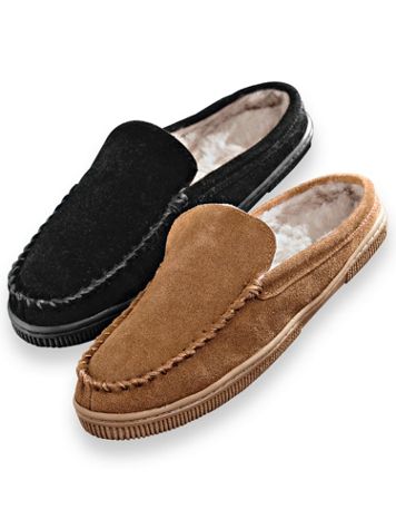 John Blair Suede Scuff Slippers - Image 1 of 3
