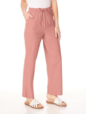 Crinkle Cotton Pull-On Pants - Image 4 of 4