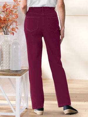 ladies jeans with side elastic