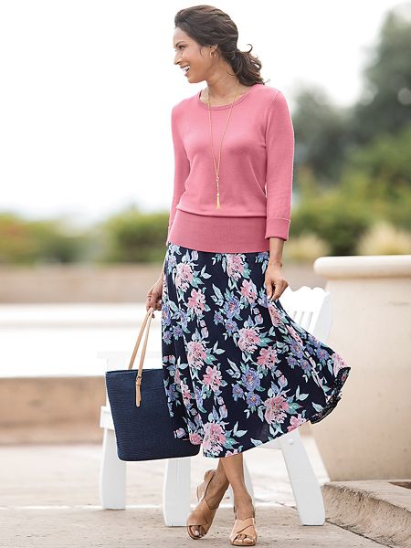Paisley Floral Reversible Skirt | Women's Skirts | Appleseeds
