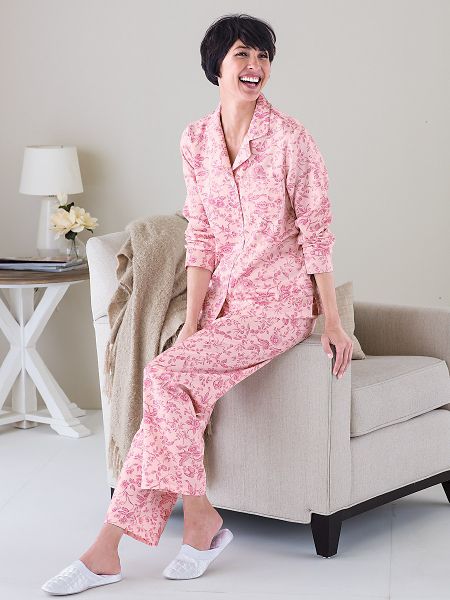 Brushed-Back Satin PJ Set | Women's Pajamas | Appleseeds
