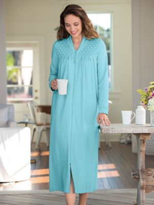 Long Snap Front Bathrobe Velour Snap Front Robe Online