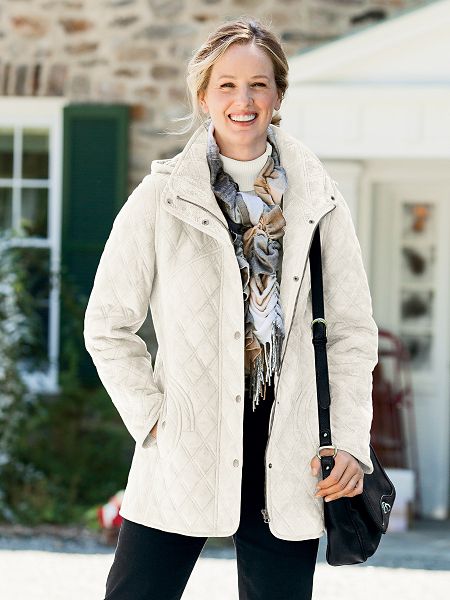 Faux Shearling Quilted Coat | Women's Coat | Appleseeds