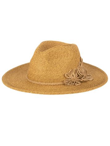 Naturally Sweet Ultabraid Fedora With Floral Details  - Image 2 of 2
