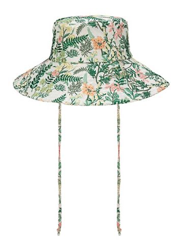 Colony Palms Floral Printed Bucket Hat With Ties  - Image 2 of 2