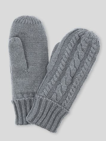 Cable-Knit Mittens