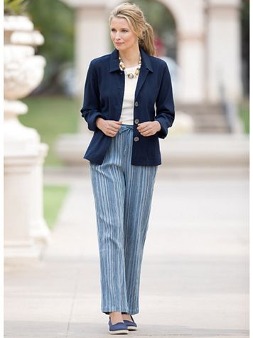 Crinkle Pull-On Travel Pants - Image 1 of 3