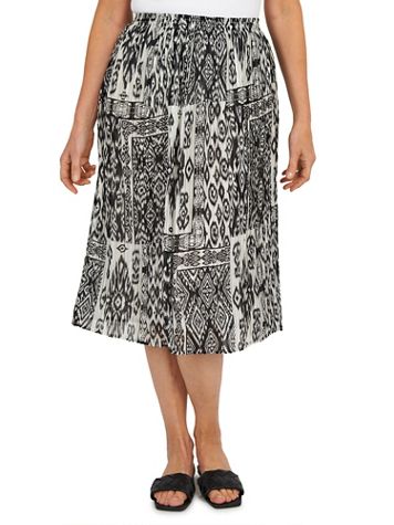 Alfred Dunner® Summer In The City Patchwork Pleated Midi Skirt - Image 2 of 2