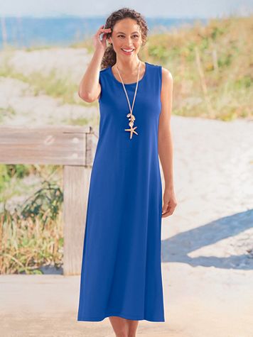 Boardwalk Solid Sleeveless Maxi Knit Dress - Image 1 of 6