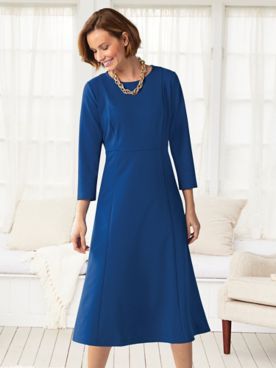 Midi-Length Knit Accessory Dress