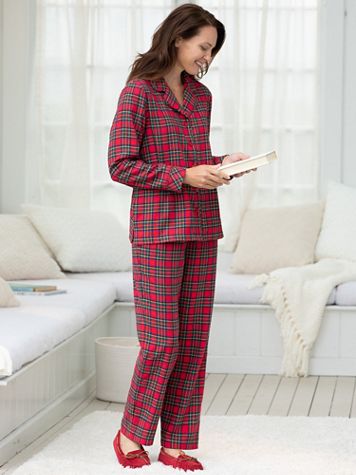 Plaid Cotton Flannel Pajama Set - Image 4 of 4