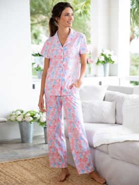 Karen Neuburger® Spring Floral Print Short-Sleeve Girlfriend Pajamas