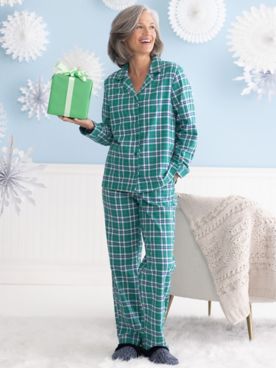 Tartan Cotton Flannel Pajama Set