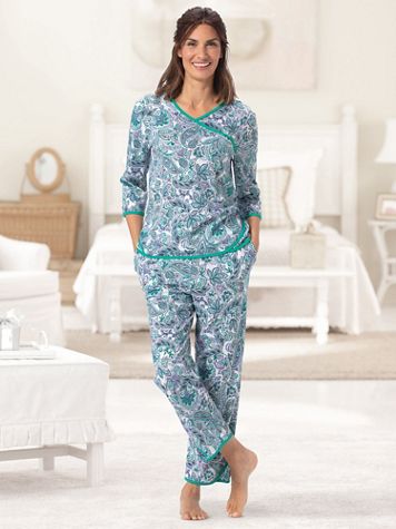 Paisley Luxe Knit Pajamas - Image 2 of 2