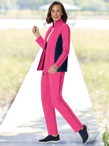 On-The-Go Color-Block Knit Active Set - Image 1 of 1