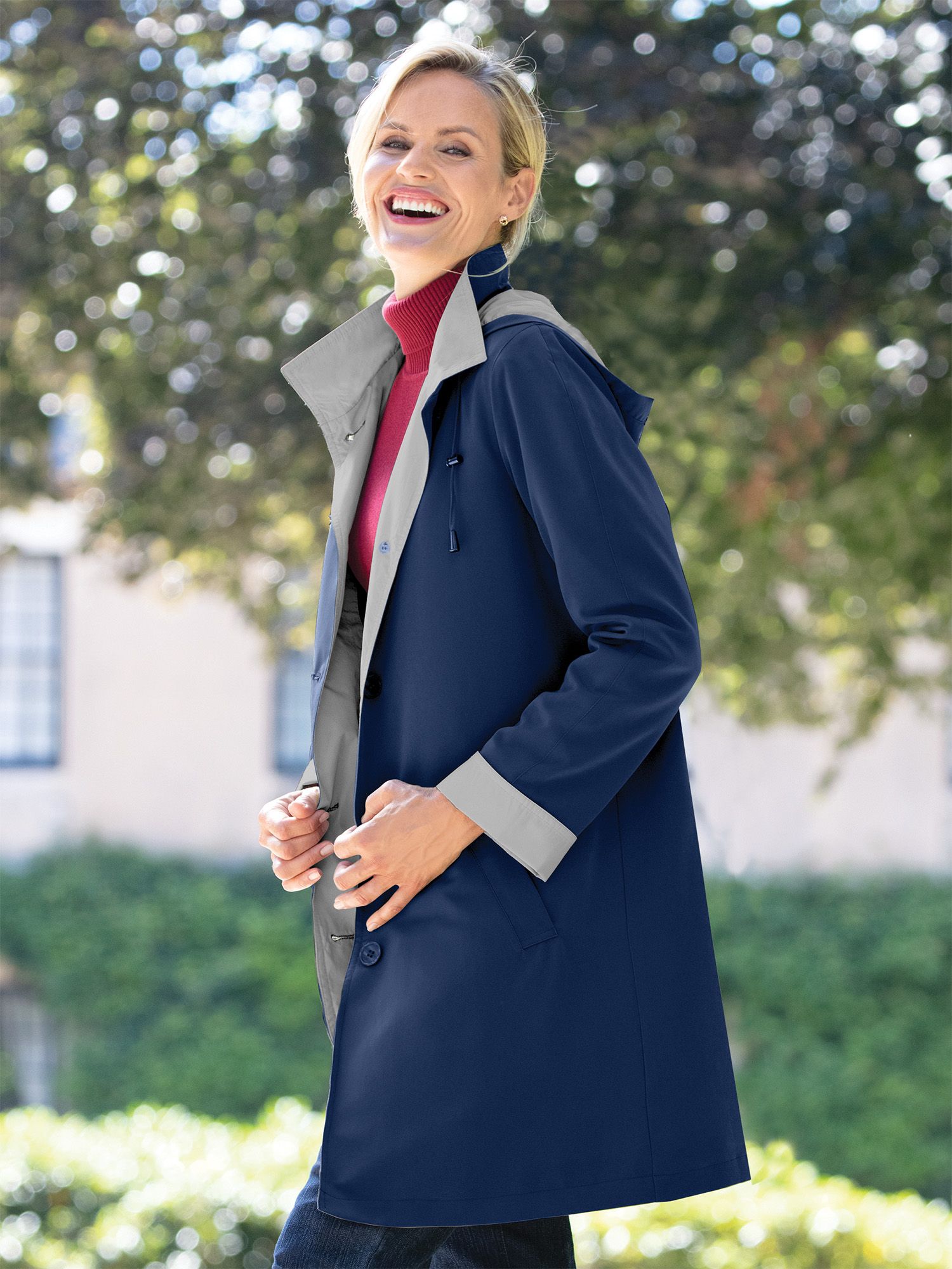 3/4 Length 3 Season Raincoat with Hood