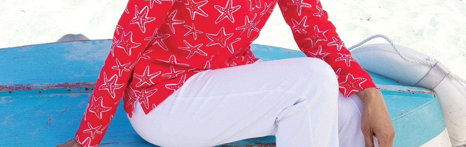 Starfish Quarter-Zip Top & Everyday Knit Ankle Pants