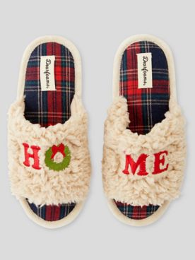 Dearfoams® Home Sweet Home Embroidered Slide Slipper