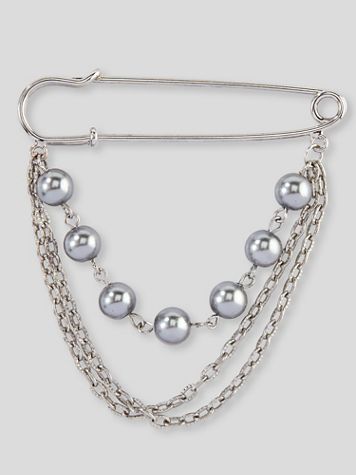 Pearl & Chain Pin - Image 2 of 2