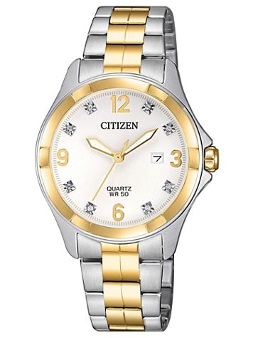 Citizen Dress Crystal Two-Tone Watch - Image 1 of 1
