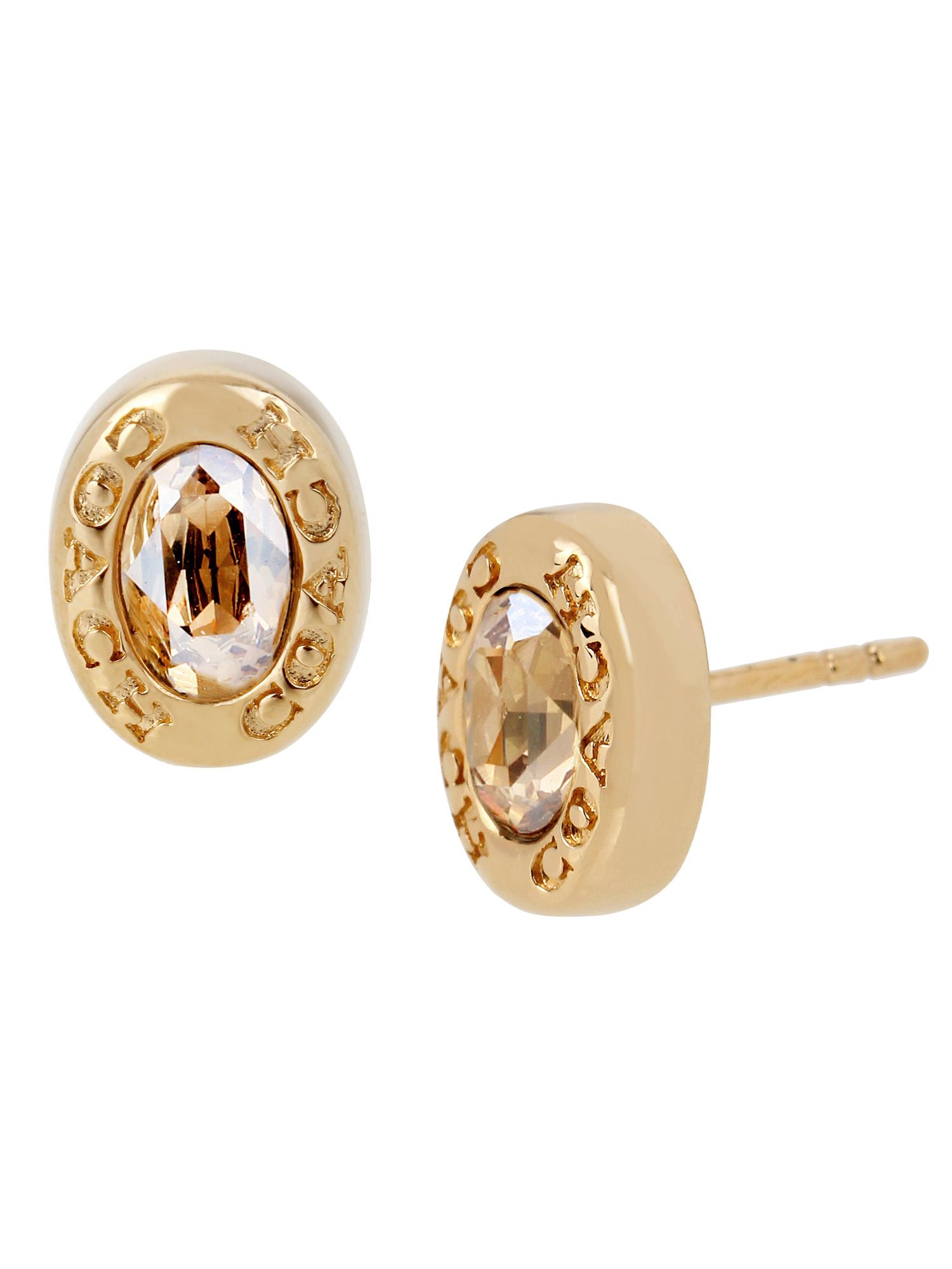 Coach Signature Logo Stud Earrings