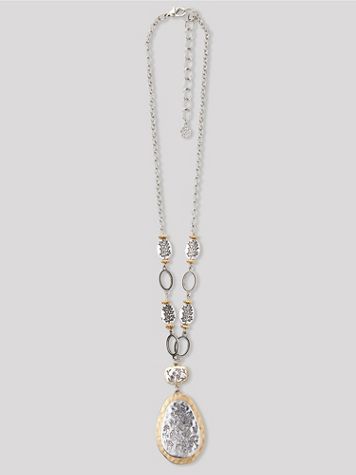 Floral-Etched Necklace - Image 2 of 2