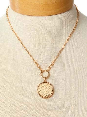 Rattan-Drop Necklace - Image 3 of 3