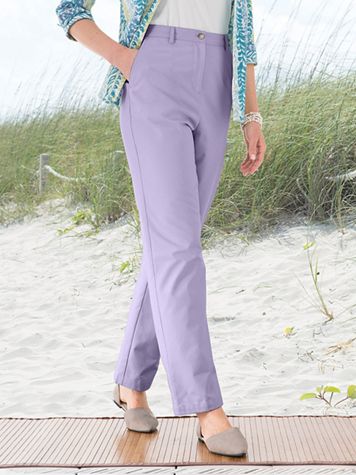 Carefree Twill Fly Front Pants - Image 1 of 4