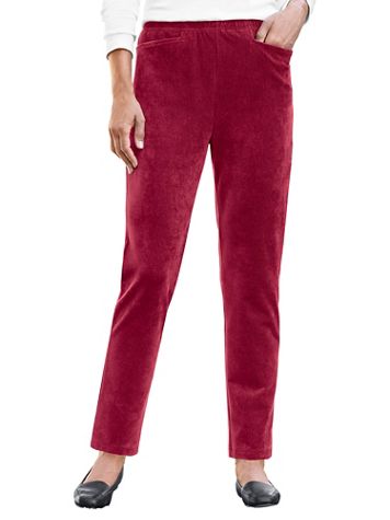 Corded Knit Velour Pull-On Pants - Image 3 of 3