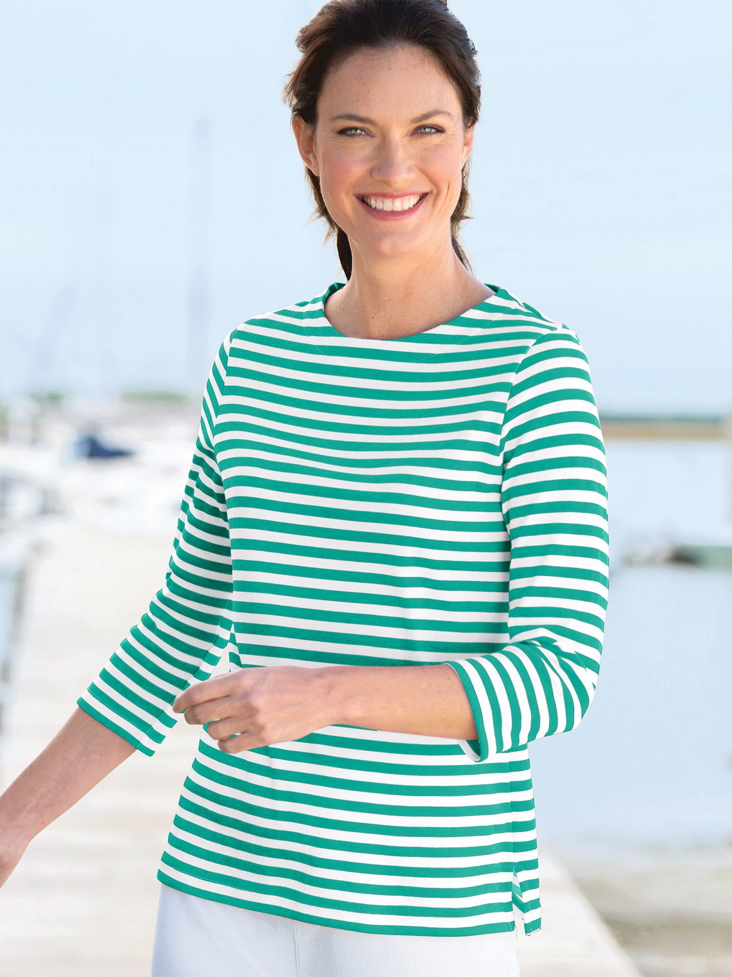 Simply Stripes 3/4 Sleeve Tee