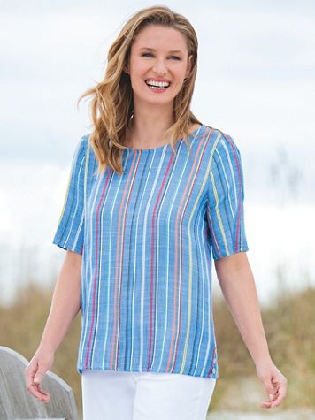 Multi-Stripe Side-Button Popover Top - Image 3 of 3