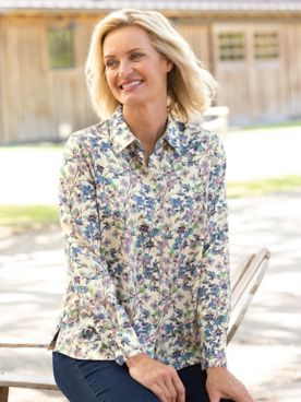 Foxcroft Orchard Floral Non-Iron Shirt