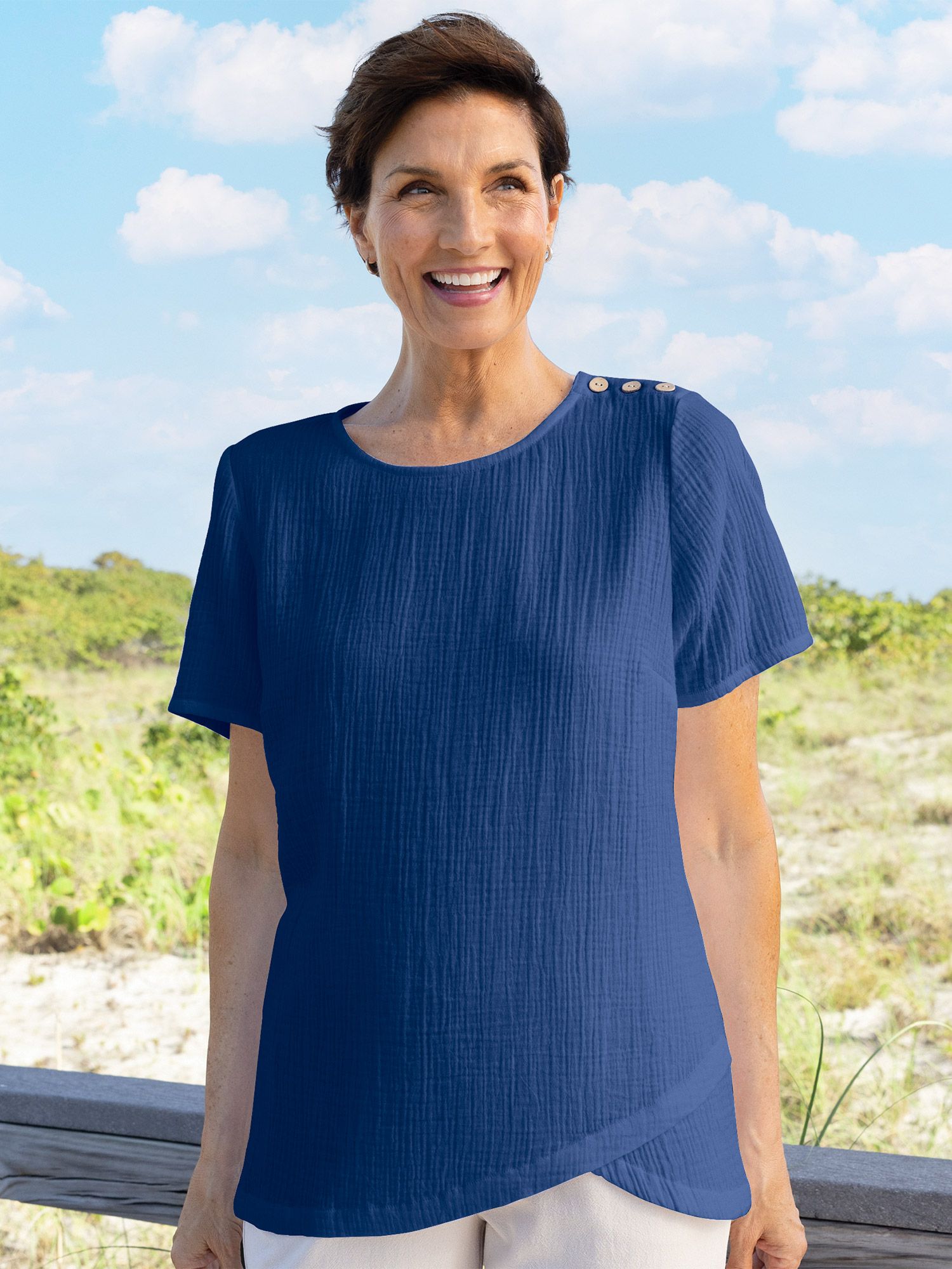 Nantucket Textured-Cotton Popover