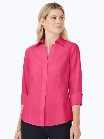 Foxcroft Taylor Essential Pinpoint Non-Iron Shirt - Image 1 of 13