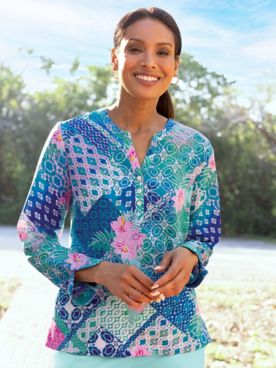 Tropical Patch-Print Popover