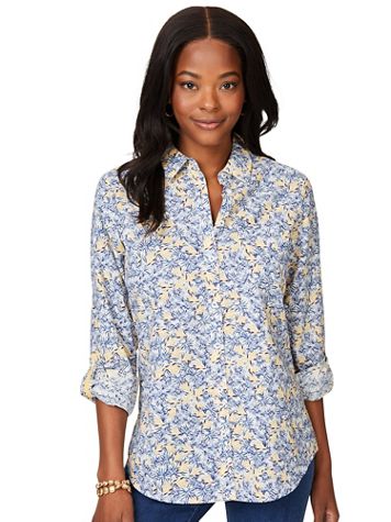 Foxcroft Zoey Non-Iron Roll Tab Willows Shirt - Image 7 of 7