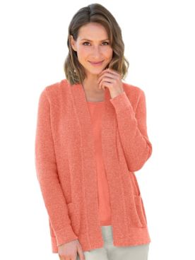 Seedstitch Open-Front Cardigan Sweater