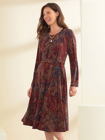 Floral Paisley Knit Dress - Image 2 of 2