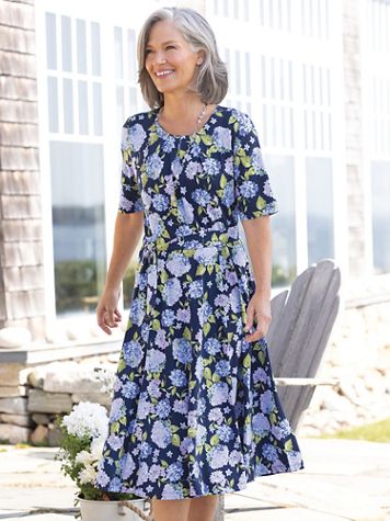 Limited Edition Blooming Hydrangea Knit Dress - Image 2 of 2