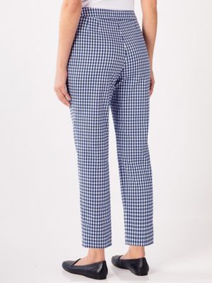 Stretch Gingham Ankle Pants - Appleseed's