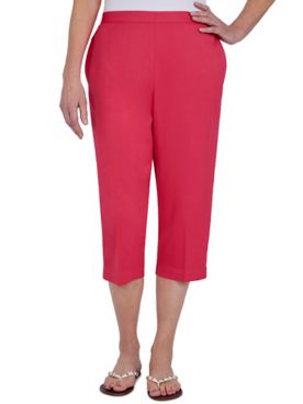 Alfred Dunner® Happy Hour Microfiber Twill Pull-On Capri