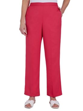 Alfred Dunner Happy Hour Microfiber Twill Straight Leg Pants