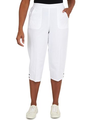 Alfred Dunner® Tropic Zone Criss Cross Structured Capri - Image 1 of 4