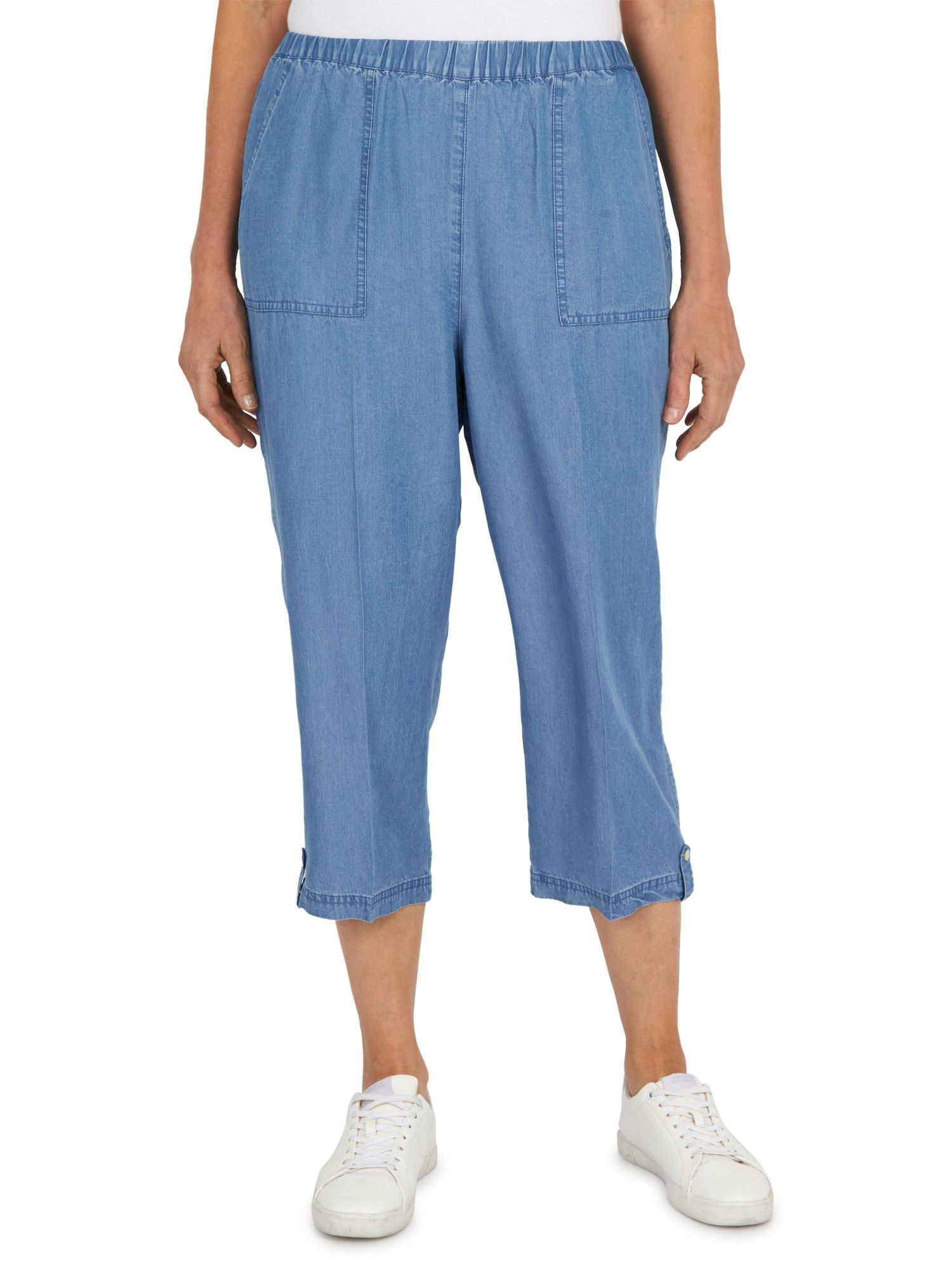 Alfred Dunner® Jean Pool Button Cuff Denim Capri
