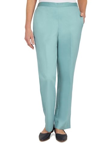 Alfred Dunner® Coconut Grove Soft Sheen Average Length Pant - Image 1 of 4