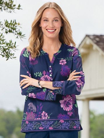 Limited-Edition Floral Bouquets Border-Print Popover - Image 3 of 3